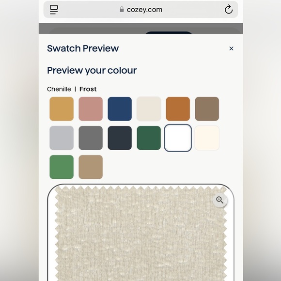 Cozey Storage Ottoman Cover. In Frost color-way. - Picture 3 of 3